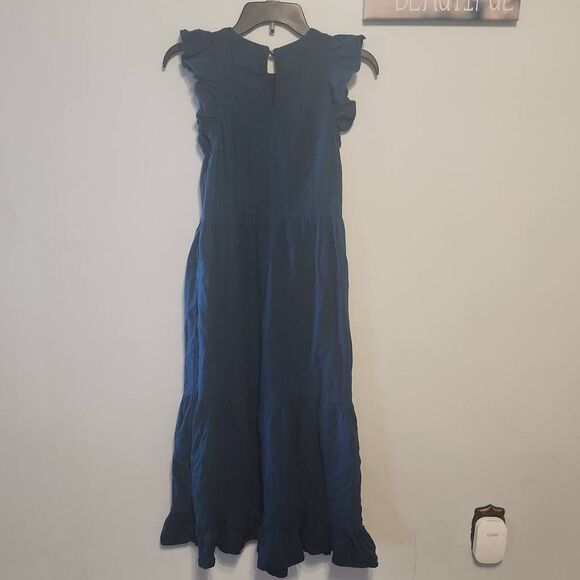 💚 Universal Thread size  S Hunter Green Ruffle Tier Maxi Dress - Picture 5 of 5